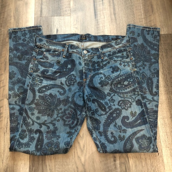 Citizens Of Humanity Avedon Paisley Print Jeans - Picture 5 of 8